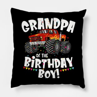 Monster Truck Grandpa Of The Birthday Boy Gift For Him Pillow