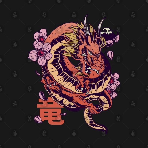 Japanese Dragon Tattoo Style by Kali Space