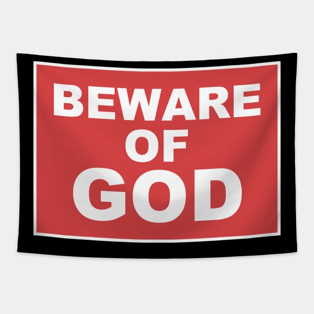 Beware of God Tapestry by darklordpug