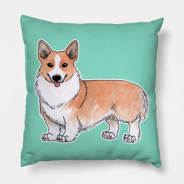 Welsh corgi dog Pillow by Savousepate