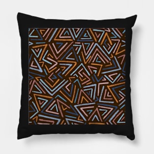 Geometric Etnic Crayon Linear Triangles Pillow