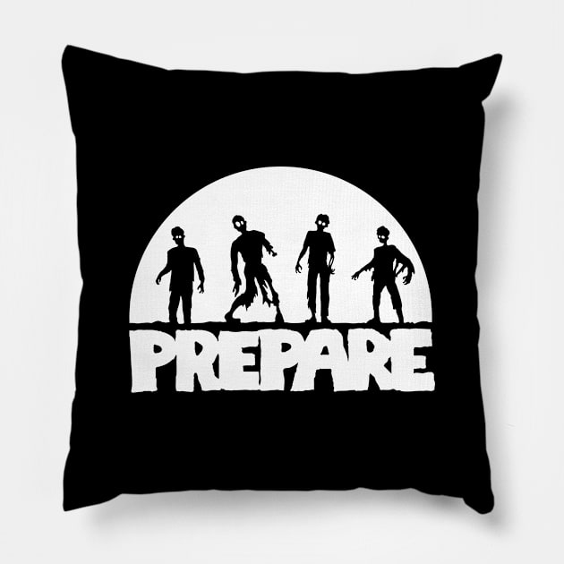 Prepare for Zombies Pillow by scallywag