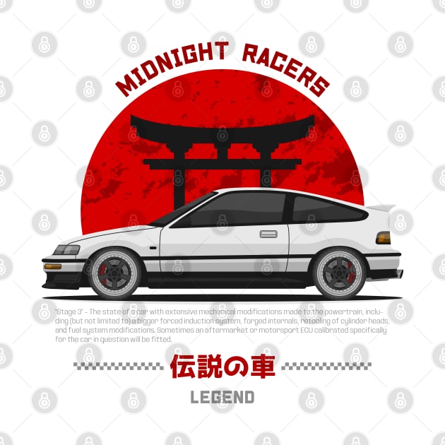 Midnight Racer White CRX JDM by GoldenTuners