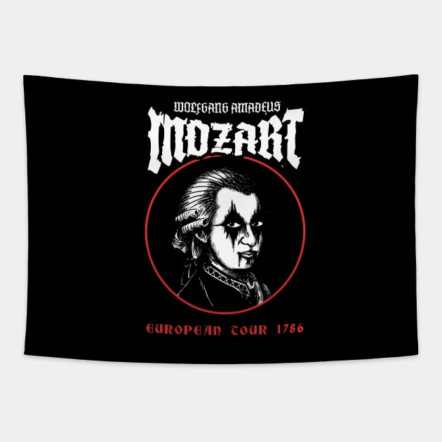 Mozart Metal Tapestry by dumbshirts