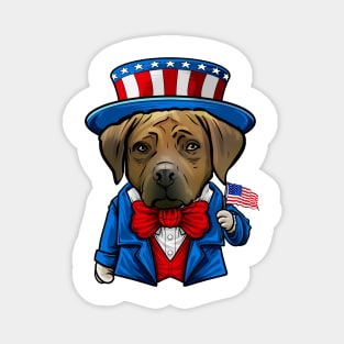 Fourth of July Rhodesian Ridgeback Magnet