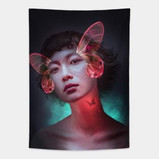 Butterfly girl Tapestry