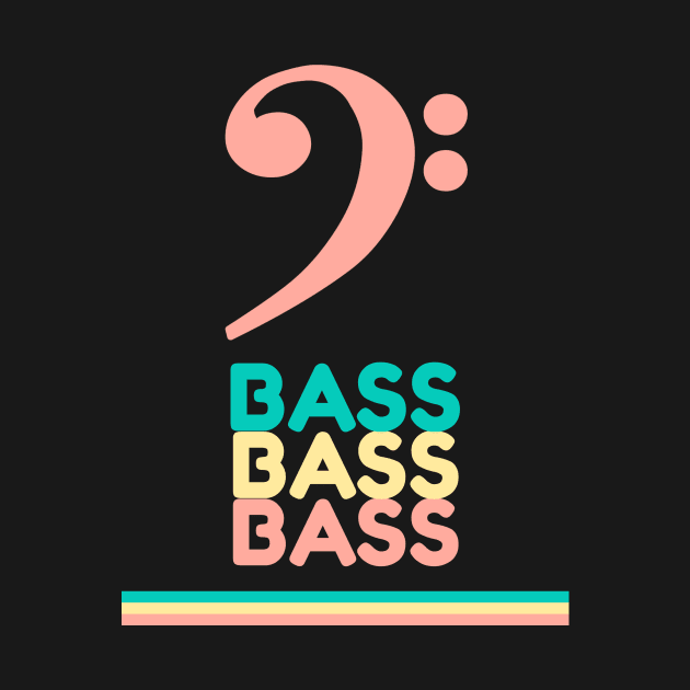 Bass pink bass clef by CSM Merch