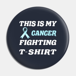 prostate Cancer light blue Ribbon Fighting Pin