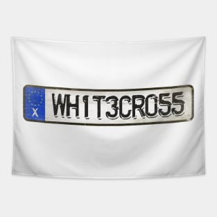 Whitecross - License Plate Tapestry