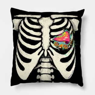 Skate Love Skeleton Pillow