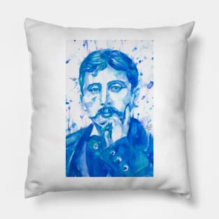 MARCEL PROUST - watercolor portrait .1 Pillow