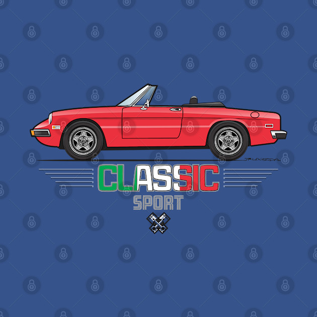 Classic Red - Alfa Romeo Spider - T-Shirt