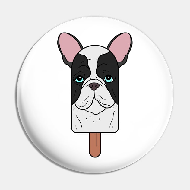 Animal Popsicle French Bulldog Ice Cream Summer Gift Pin by Mesyo