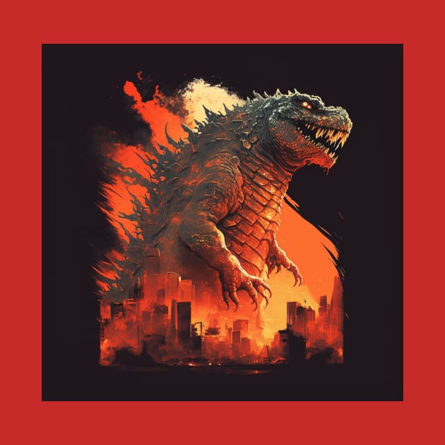 Illustration of Godzilla by KOTYA