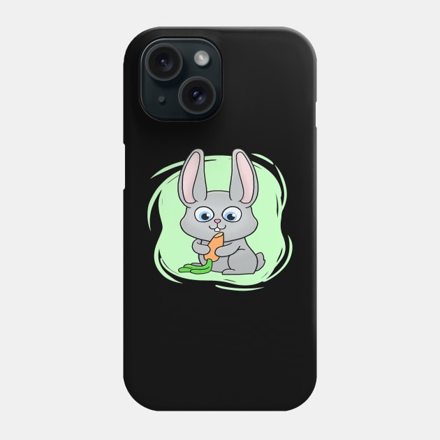 Happy Rabbit I Hare I Cute Rabbit I Kids Rabbit Phone Case by omorihisoka