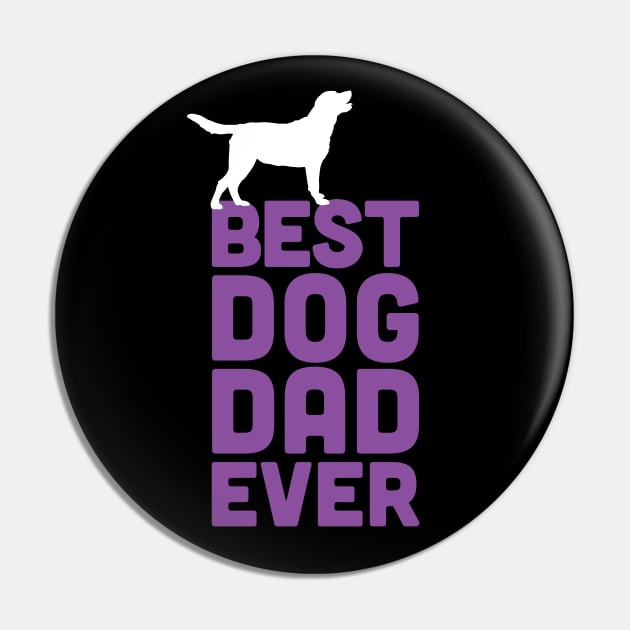 Best Labrador Retriever Dog Dad Ever - Purple Dog Lover Gift Pin by Elsie Bee Designs