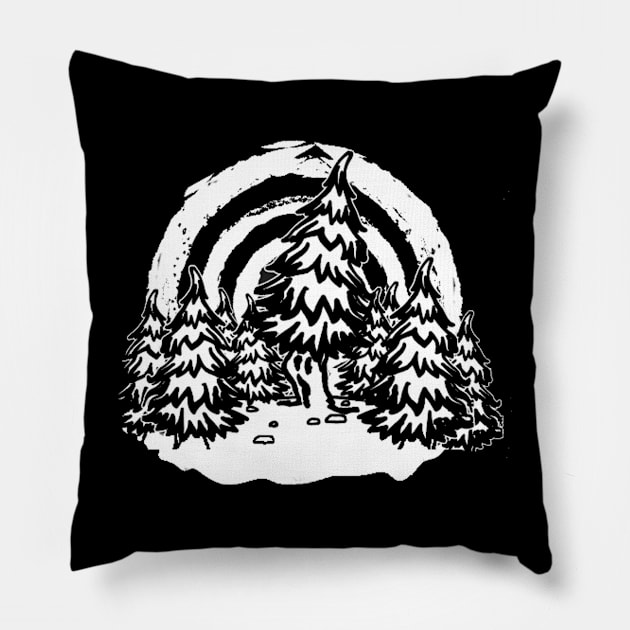 Scream Forest Pillow by NotSoCarelessFashion