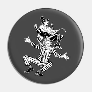 Beetlejuice B&W Pin