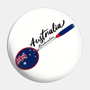 Australian Badminton Racquet Sports (Australia) Flag Pin