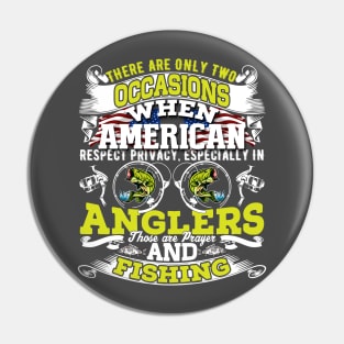 Fishing T-Shirt For Special American Occasion Pin