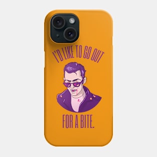 Halloween Vampire Greaser Dude Pun Phone Case