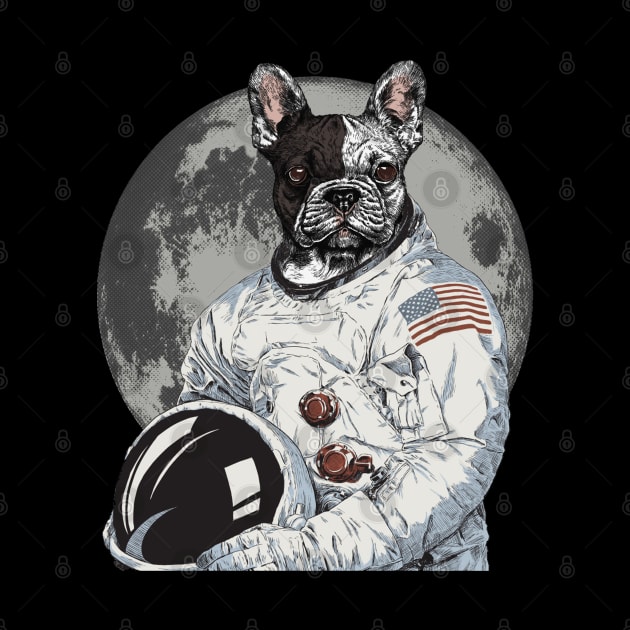 French Bulldog Astronaut by byfab