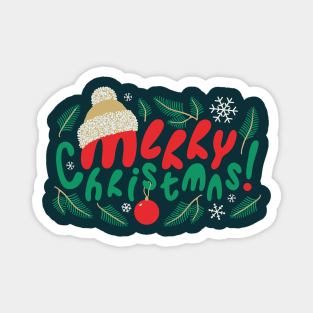 Merry Christmas! Typography design Magnet