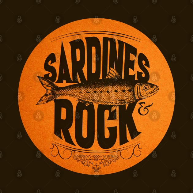 Orange Sardines & Rock by CTShirts