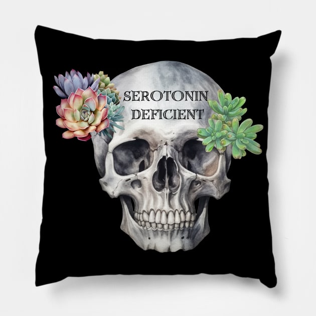 Serotonin Deficient Pillow by tocksickart