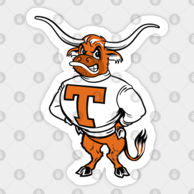 Longhorn Vintage Mascot Alternate smaller - Texas - Sticker