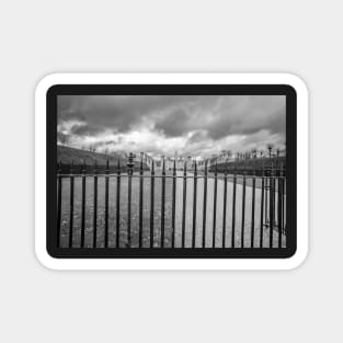 Close up of metal security fence guarding an English stately home Magnet