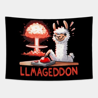 Llamageddon Llama (Back Print) Tapestry