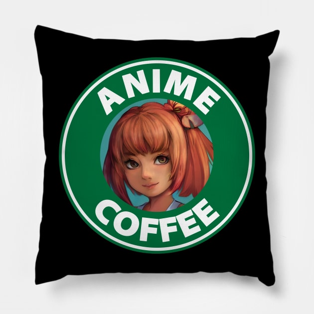 Animes Starbucks Pillow by animegirlnft