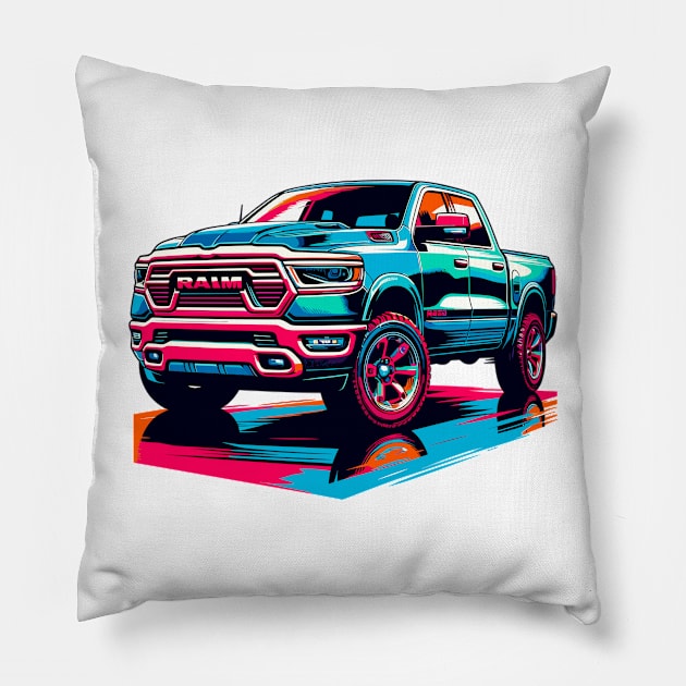 Dodge Ram 1500 Pillow by Vehicles-Art