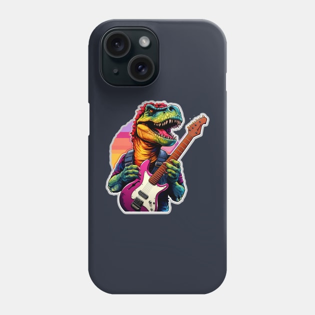 Dinosaur T-Rex Music Phone Case by Macotico