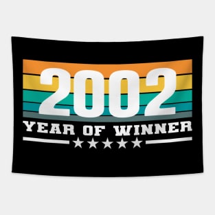 18th Birthday 18 2002 Funny Eighteen now Year of Winner Tapestry