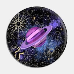 Space Fall Graphic Cosmos Pin