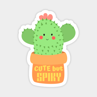 Cute but Spiky - Potted Smiley Cactus Magnet