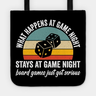 what happens at game night stays at game night Tote
