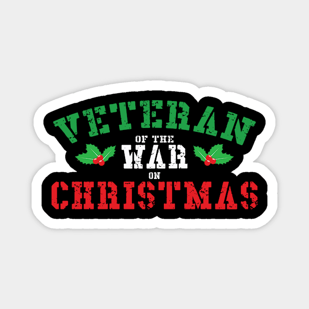 Veteran of the War on Christmas (Green/White/Red) Magnet by jdfm