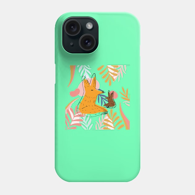 Fox in the wild Phone Case by Art by Ergate