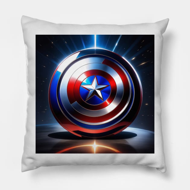 America Shield Pillow by Andrewstg