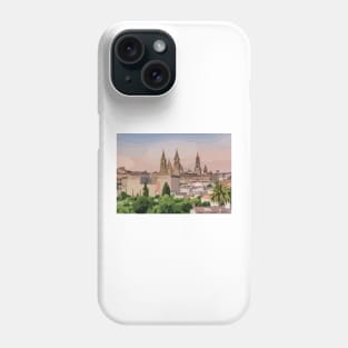 Santiago de Compostela Painting Phone Case