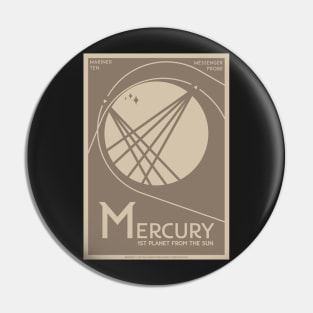Art Deco Space Travel Poster - Mercury Pin