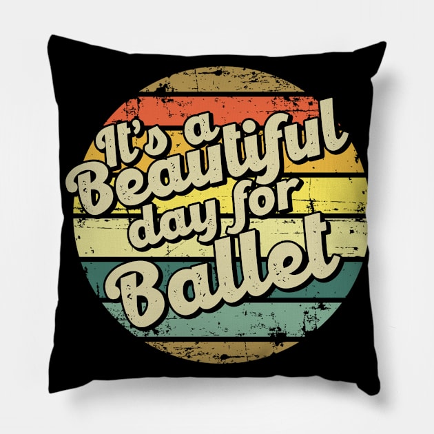 Ballet gift for ballerina. Perfect present for mother dad friend him or her Pillow by SerenityByAlex