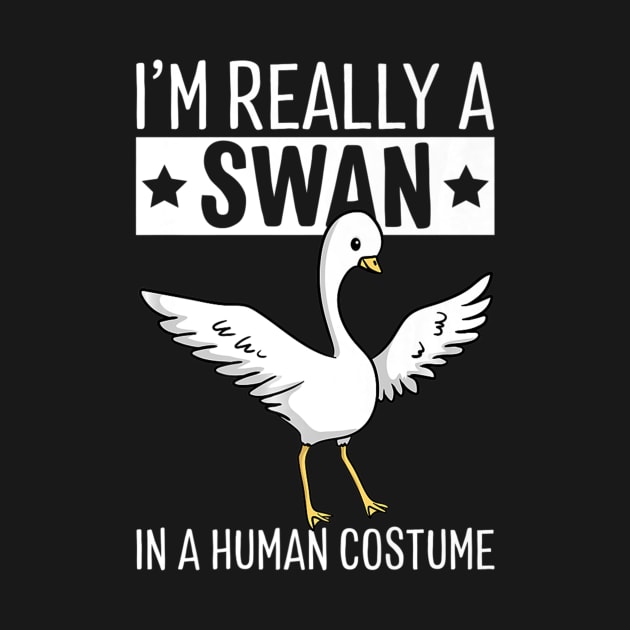 I'm Really A Swan In A Human Costume Halloween Funny by crowominousnigerian 