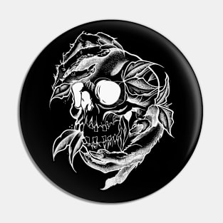 White Skull Pin