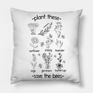 Plant These Save The Bees Pillow