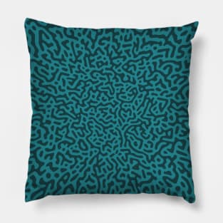 Warped Turing Pattern (Green) Pillow