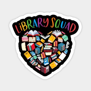 Library Squad Librarian Bookworm Book Lover Magnet